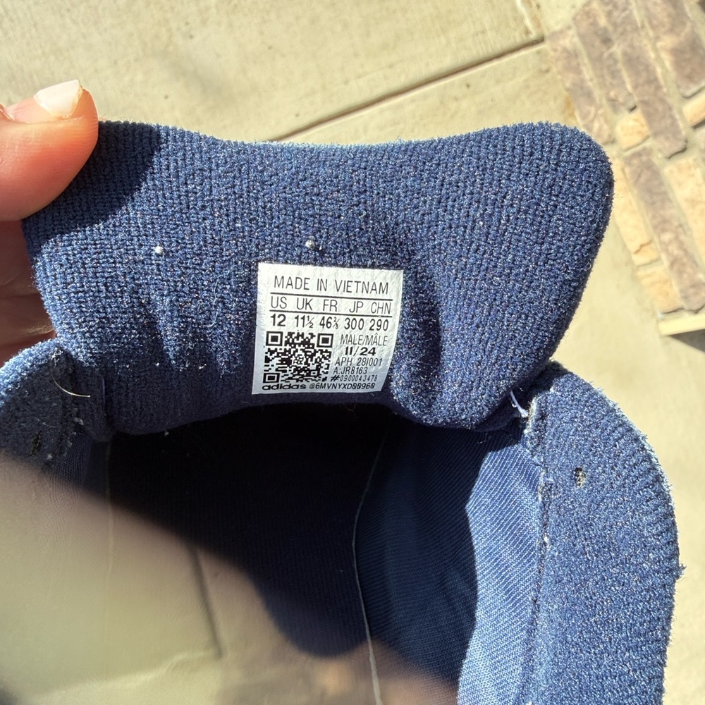 Adidas Dark Blue Sneakers with White Accents - Picture 5 of 7